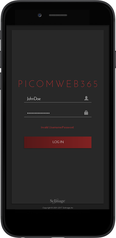 PicomCloud users can log onto their accounts on mobile.