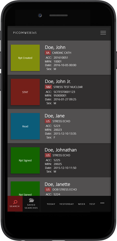 PicomCloud users can view studies on mobile devices via PicomWeb.